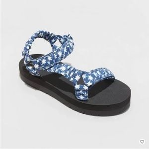 Floris Floral Platform Sport Sandals - blue Floral - Universal Thread - new